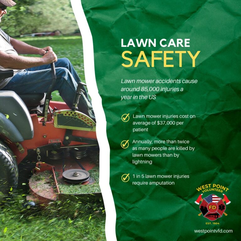 Lawn Care Safety - Lawn mower accidents cause around 85,000 injuries a year in the US.
