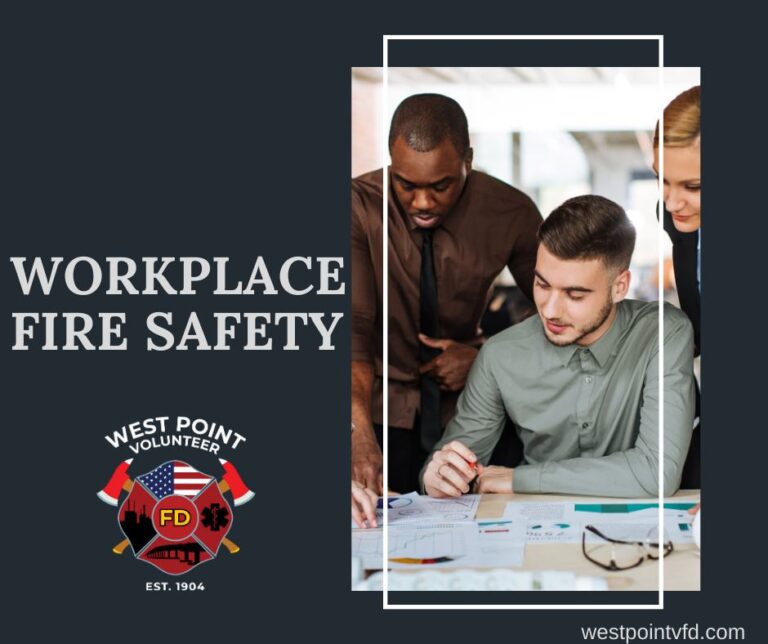 workplace fire safety - group of people working through fire safety plan